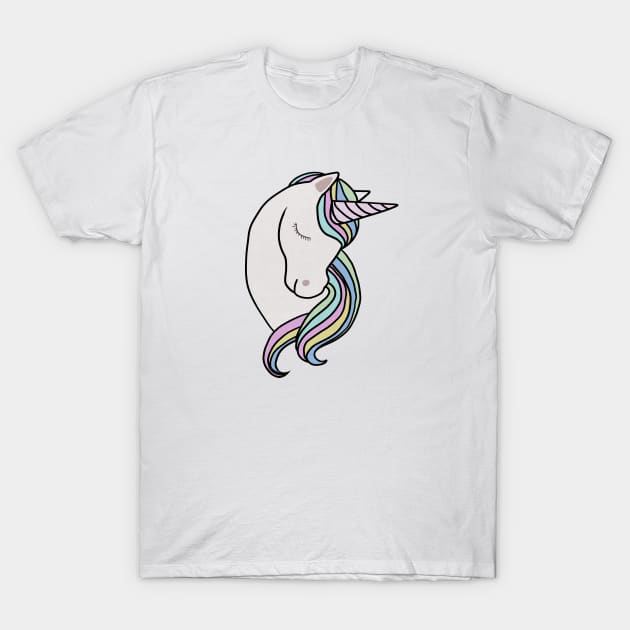 Majestic Unicon Rainbow T-Shirt by dukito